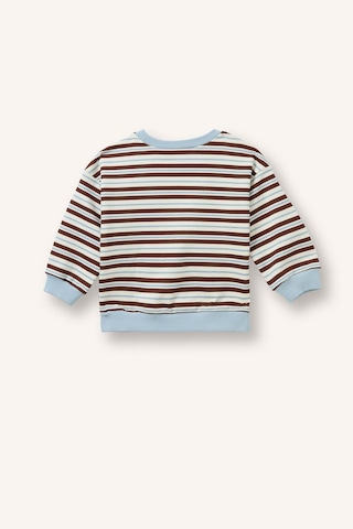 Defacto %100 Pamuk Regular Fit Bisiklet Yaka Düşük Omuzlu Çizgili Erkek Bebek Sweatshirt I0699a526aubn330 Kahve-bn330