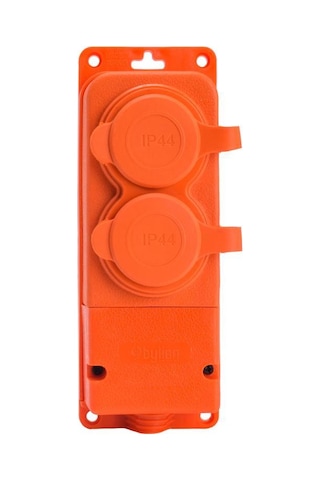 Bylion Monofaze Kauçuk İkili Grup Priz Turuncu - 2KMP-O