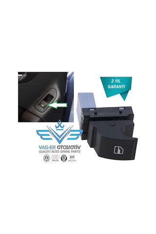 Caddy 2004-2010 Ön Sağ Cam Açma Düğmesi Tuşu 7l6959855b