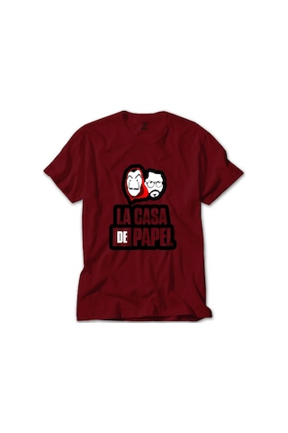La Casa De Papel With El Professor Kırmızı Tişört-Kırmızı