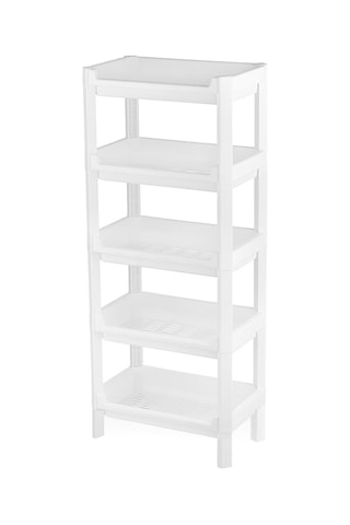 5 Katlı Geniş Sepet Raf Organizer 355x220x870 Mm Çok Renkli