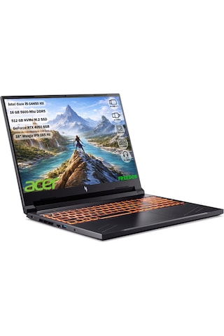 Acer Nitro ANV16-71 NH.QTREY.001 i5-14450HX 16 GB 512 GB SSD RTX4050 16" Dos Dizüstü Bilgisayar