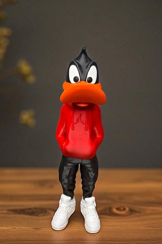 26 Cm 3d Baskı Daffy Duck Figürü, Looney Tunes Figür, Çizgi Film Figürü Space Jam - Daffy Duck