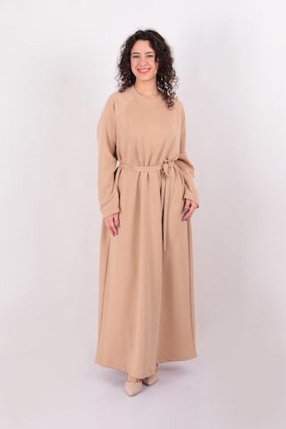 Soul 12556 Kadın Elbise Koyu Bej