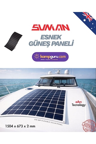 Sunman 175 Wp Flex Solar Panel - Esnek Güneş Enerji Paneli