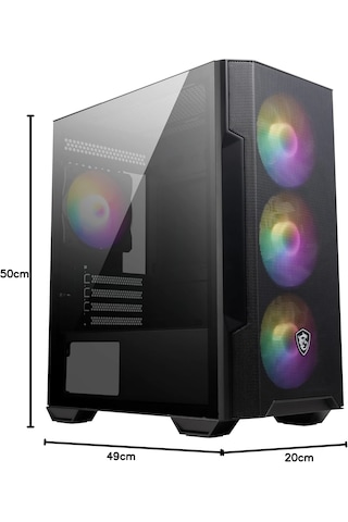MSI i512 Core i5-12400F 16 GB 500 GB M.2 SSD 4 GB GT 730 24" W11P Masaüstü Bilgisayar