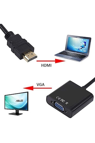 HDMI TO VGA KABLO ÇEVİRİCİ DÖNÜŞTÜRÜCÜ Hdmı Hdmi To Vga