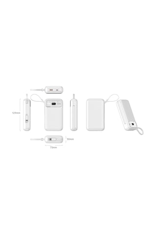 Nt-pw34 20w + 15w Pd 15w 10000 Mah Taşınabilir Powerbank Beyaz