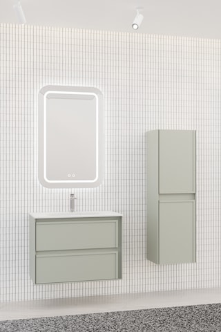 Elisa 80 Cm Banyo Dolabı - Nane Yeşili Boy Dolap Dahil Nane Yeşili