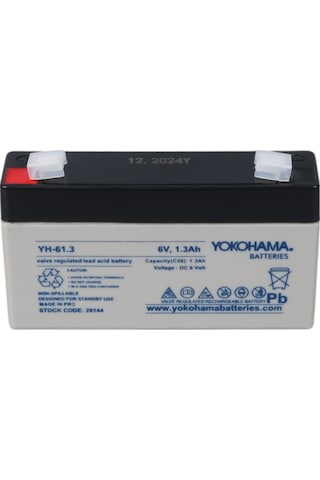 Yokohama Yh-61.3 6 Volt - 1.3 Amper Akü 98x25x52 Mm