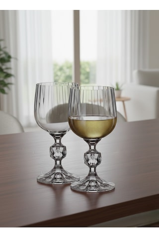 Kristal Optikli Kahve Yanı Su Bardağı 150 Ml Beyaz
