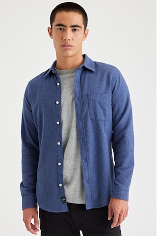 Dockers Minimalist Uzun Kol Erkek Gömlek - Günlük & Şık Mavi