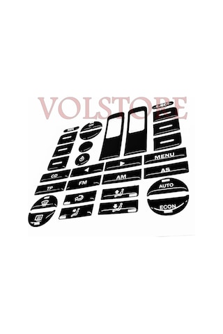 Volkswagen Caddy Teyp Tuş Takımı Pianoblack Parlak Siyah Maun