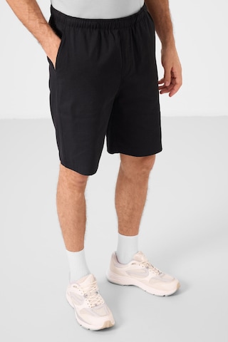 Tommylife Siyah Standart Fit Dokuma Hafif Esnek Chino Erkek Şort - 81291 Siyah