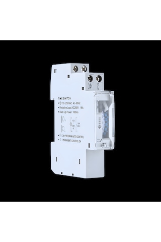 Dın Ray Tipi Mekanik Zaman Saati 24 Saat Analog Zamanlayıcı 16a 3500w 1 Adet