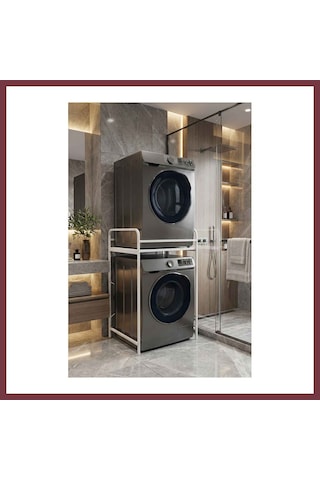 Storeşahin Çamaşır Makinesi Rafı Metal Beyaz 66 Cm Shn0720