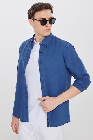 AC&Co / Altınyıldız Classics Erkek Beyaz Pamuk Standart Fit Normal Kesim Polo Yaka Tişört S