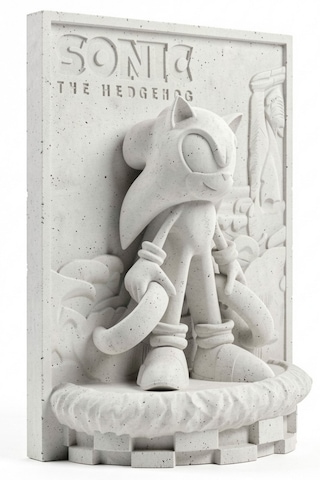 Sonic 15 Cm Taş Biblo Çocuk Boyama Etkinliği