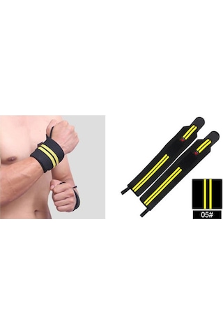 Bır Boyut-1 Parça Ayarlanabilir Ağırlık Kaldırma Kayışı Fitness Salonu Spor Bilek Wrap Bandaj El Desteği Bileklik 6 Renkler-5 Çok Renkli