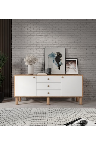 Afilli Bohem Konsol 3 Çekmeceli 2 Kapaklıtamamı Mdf