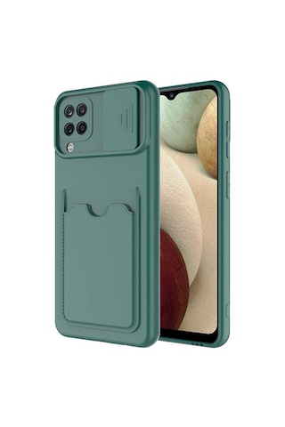 Zore Galaxy Uyumlu A22 4g Kılıf Kartix Kapak - Kırmızı Kirmizi