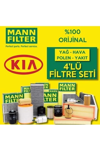 Kia Rio 1.4 Crdı Mann-Filter Filtre Bakım Seti 2011-2017 (495302792)