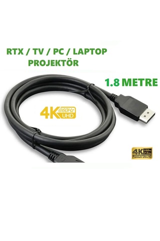 8k Displayport Kablo 1080p 360hz, 2k 240hz, 4k 144hz, 8k 60hz
