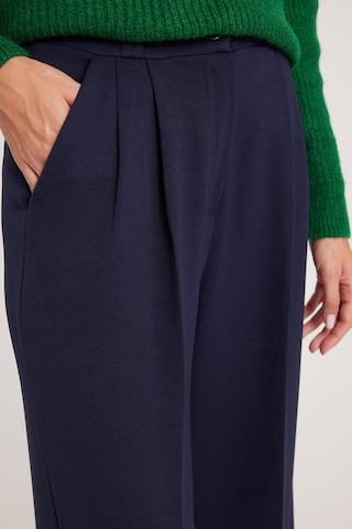Tudors Kadın Regular Fit Klasik Kesim Yüksel Bel Geniş Paça Lacivert Pantolon-39583 Lacivert
