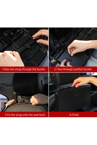 Singree Araç İçin Katlanabilir Büyük Boy Sırt Dayama Bardaklık - Siyah Plastik