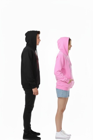 Blausee Wear Örümcek Baskılı Sevgili Çift Kombini Yılbaşı Sevgililer Günü Hediyesi Kapüşonlu Sweatshirt & Hodie