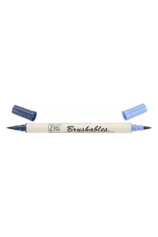 Zig Brushables 2 Renk Tonu Fırça Uçlu Marker Kalem 035 Navy