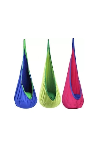 Skycity Kids Çocuklar İçin Pamuklu Hamak Salıncakları Mavi Mavi