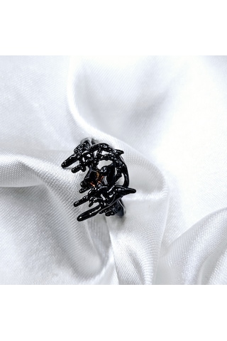 Dükkan Design Y2k Brutal Gotik Yüzük Siyah