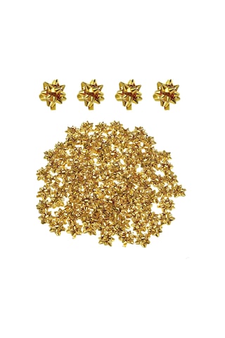 Gold Rengi Hediye Paketi Süsleme Yıldızı 20 Adet Altın Gold