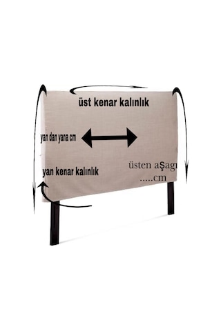 Bej Keten Baza Başlık Kılıfı