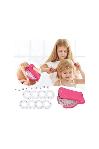 180 Diamond Taşlı Saç Taşı Yapıştırma Seti Saç Zımbası Çok Renkli