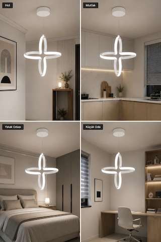 AvizeGO Enzo Led Sarkıt Avize Beyaz Işık