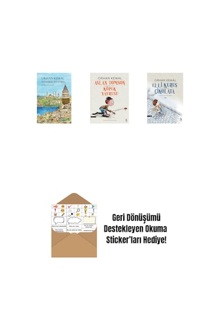 İstanbul İstanbul Ciltli + Aslan Tomson - Köpek Yavrusu + Elli Kuruş Çikolata + Okuma Sticker'ları
