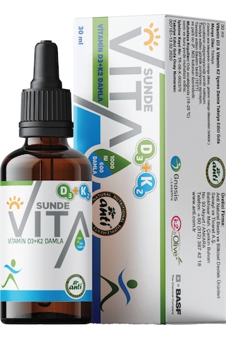 Sunde Vita D3 K2 Damla 30 Ml Sunde Vita D3 K2 Damla 30 Ml