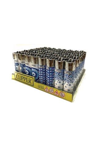 Clipper Classic Taşlı Çakmak Nazar Boncuk Baskılı 48 Adet 7041