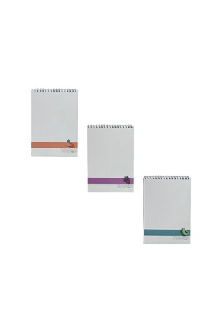 A6 Spiralli Fresh Fruit Konsept Defter 40 Yaprak 7'li Tamamı Çizgisiz Çok Renkli
