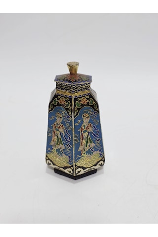 Antika Cloisonne Minyatür Kutu 12,5cm 174