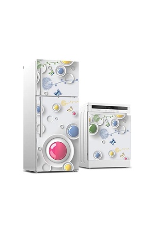 Buzdolabı Ve Bulaşık Makinası Beyaz Eşya Sticker Kaplama 3d Modern Tasarım