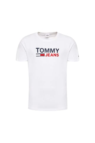 Tommy Hilfiger Tommy Hılfıger Erkek T-shırt Dm0dm15379-ybr Beyaz