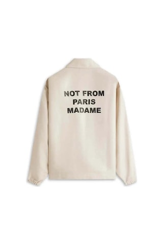 American Rag Cie Su Geçirmez La Veste Slogan Ceket - Not From Paris Madame Yazılı Bej