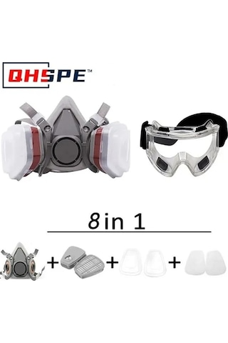 Trendooze 6200 Solunum Yarım Yüz Kapatma Gaz, Sağlam Koruma