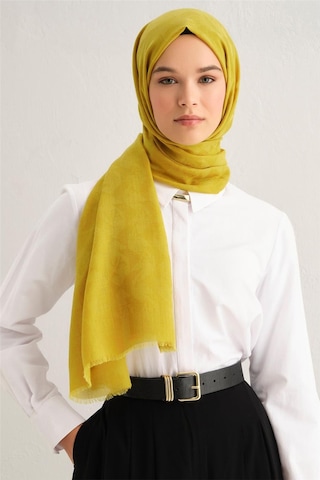 Armine Tencel Yün Monogram Desen Şal 23 Yeşil