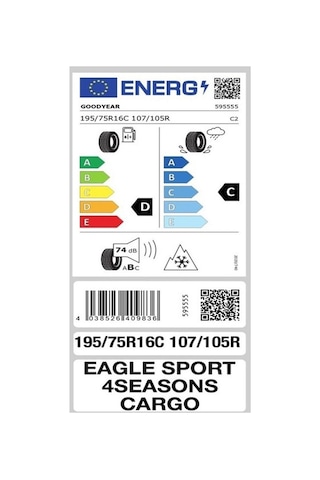 Goodyear 195/75 R 16C 107/105R Eagle Sp 4S Cargo Dört Mevsim Lastiği 2025