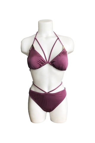 Alfa Aksesuar 03 Sunset Bayan Küçük Üçgen Bikini Mürdüm