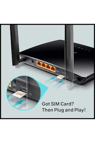 Tp-lınk Tl-mr6400, 4port, 300mbps, 2,4ghz Wifi, Masaüstü, Lte, Micro Sim Kart Takılabilir 3g-4g Dest